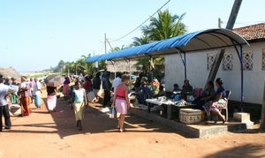 Lokaal vismarktje nabij hotel