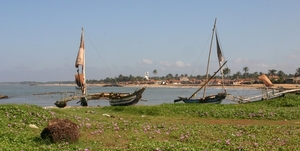 Lokale vissersboten (catamarans)