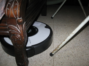 de Roomba Robot poetst het huis 010