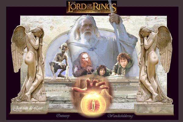 LORD OF THE RINGS WANDSCHILDERING