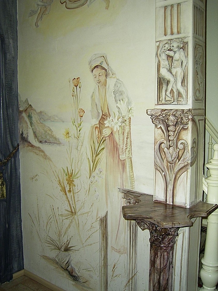 muurschildering-grieks-tuin