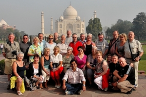 Groep Moons bij Taj Mahal Agra