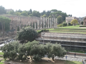 zicht op Forum Romanum