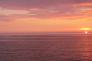 zonsondergang op de boot