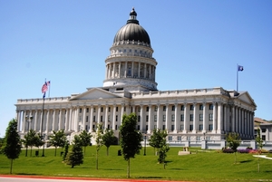 Salt Lake City stad van de Mormonen in de Mormonenstaat