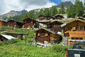 Oude huisjes in het Ltschental
