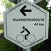Trappistenroute -bord 44 km