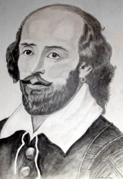 William Shakespeare (1564 - 1616) Potlood