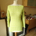 Gebreide groene trui met lintjes katoen