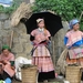 De gebloemde Hmong op de markt in Bac Ha