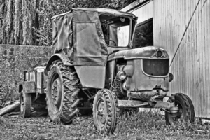 Oude tractor