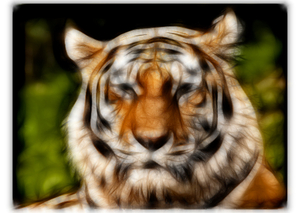 tijger-met filter fractalius