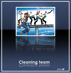 the singing Cleaning team