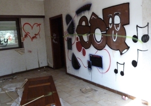 Binnenhuis graffiti