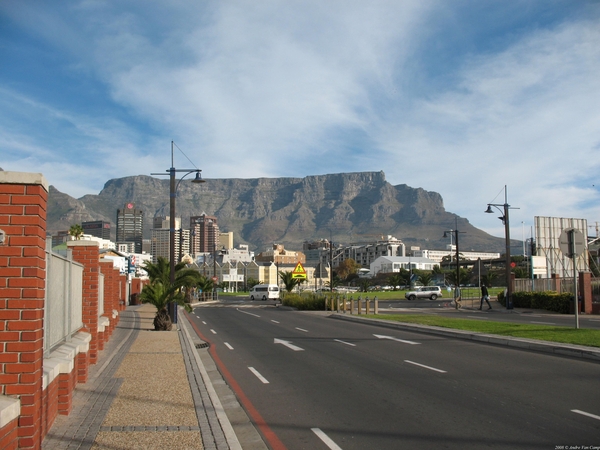 Zicht op Tafelberg vanaf Waterfront