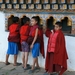 Jonge monnikken aan deze tempel