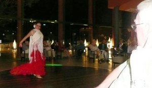 20120310 23u16 Flamenco met mooie mantilla  Spanje Tenerife colon