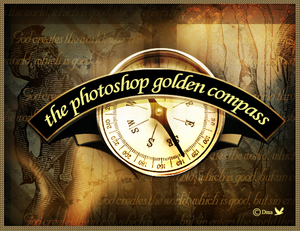 The photoshop golden kompass.