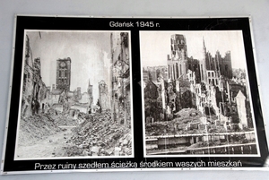 Gdansk, gebombardeerde stad in 1945