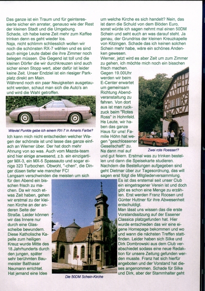 Oldtimer Mazda RX-7 Club Pfingsttreffen Pinkstermeeting Kitzingen 2002