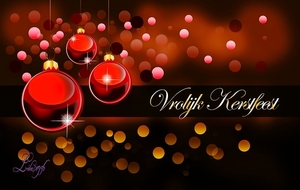 create a stunning chrismas background with red baubles for greeti
