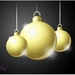 create a stylized greeting card with christmas baubles