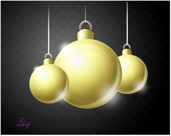 create a stylized greeting card with christmas baubles
