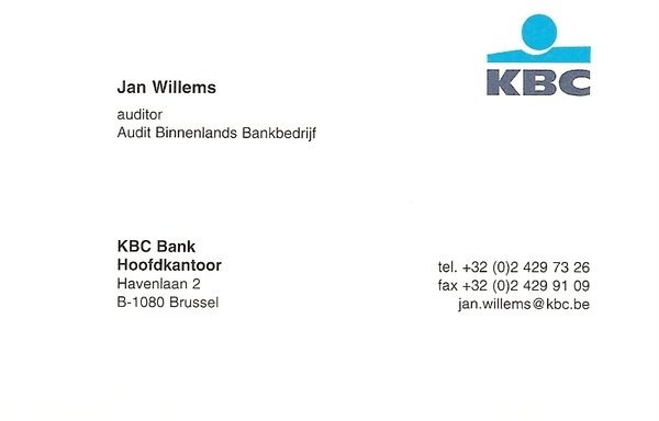 25 KBC business card