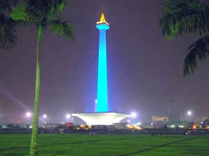 1A Jakarta _Nationaal monument bij avond