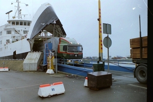 Boonstra rijd de ferry in Helsingborg af