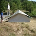 De tenten voor de tweedaagse in Rivire -sur- Tarne