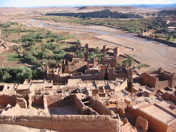 1d  Agadir--Ouarzazate  Kasbah Ait Benhaddou _bovenzicht