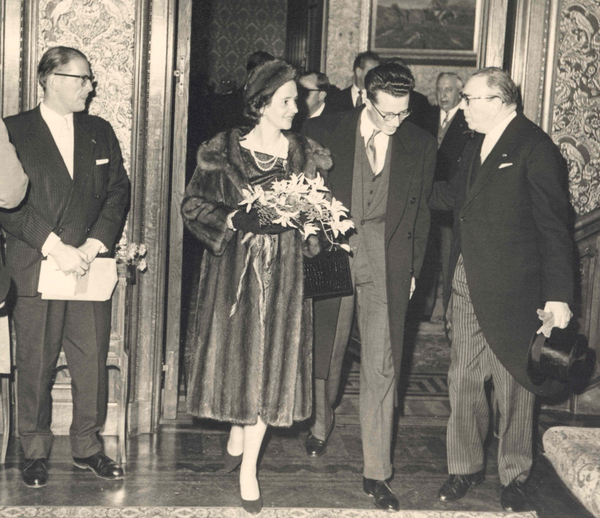4 JR tijdens bezoek vorst 1960