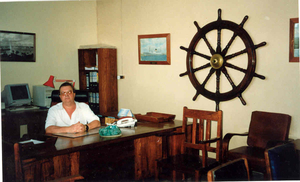 Kigoma office and steering wheel Liemba