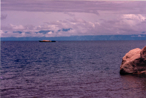 zicht op het Tanganyika meer