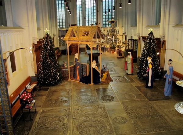 Kerst in de St Stevenskerk foto op 4 meter hoogte.