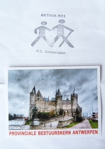 230-Sticker en stempel-P.C.Antwerpen