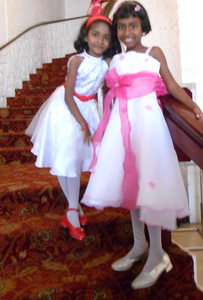 bruidsmeisjes in Galle Face hotel