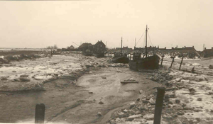 Paal de kaai tijdens winter in  1962