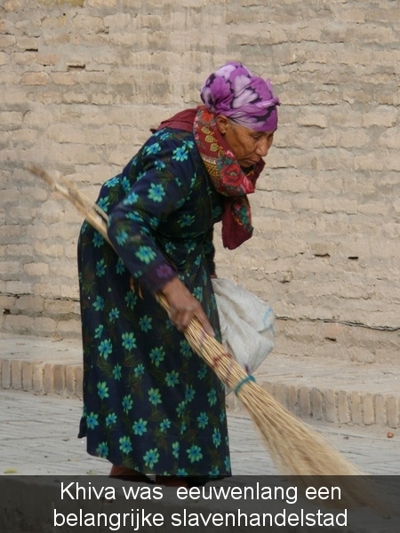Khiva, zijderoute, Khiva slavenstad in Oezbekistan