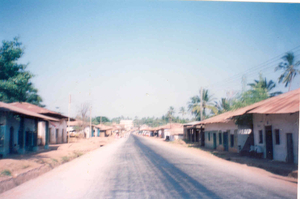 de hoofdstraat in Kigoma