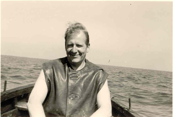 Jacques Rom op de Westerschelde voor Paal