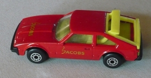 Matchbox Bulgaria Toyota Supra red&yellowInt Jacobs 5arch P102097