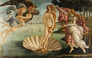 Florence _Uffizi, De Geboorte van Venus, rond 1485 van Botticelli