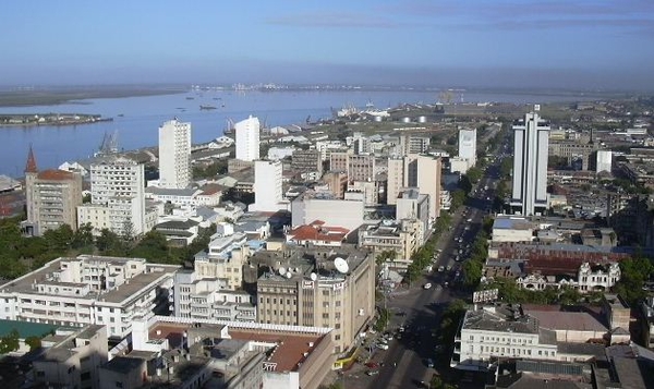 stadszicht van Maputo