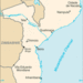 kaart van Mozambique