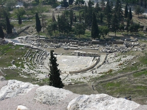 3a Athene acropolis  zicht op odeon
