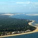 Atlantic zuid _Arcachon, luchtzicht met Dune du Pyla op de achter