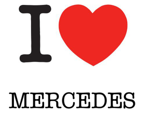 I Love Mercedes sticker