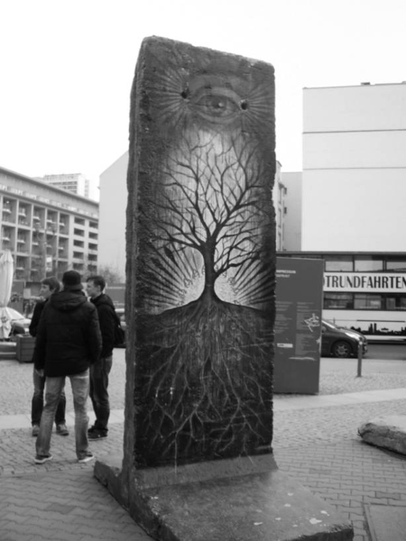 kunst van de muur in berlijn